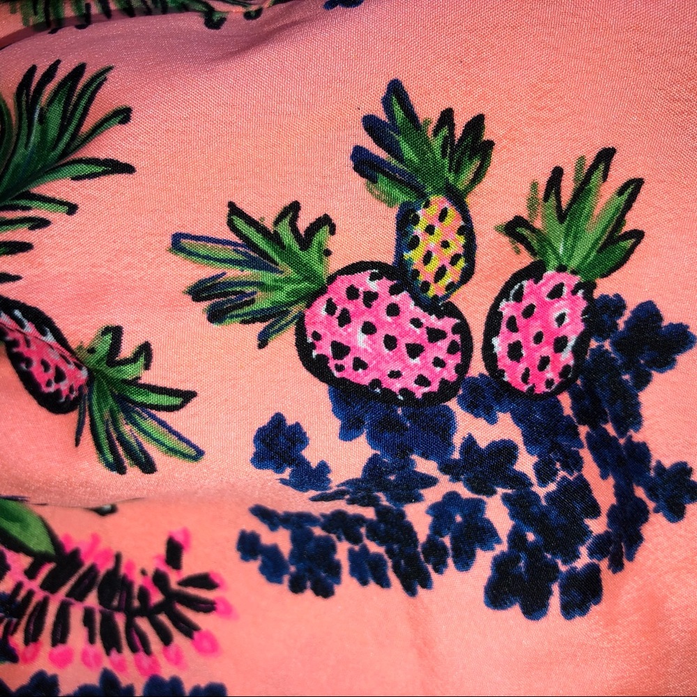Pink tropical print girls summer shorts - Picture 3 of 5